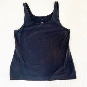 J.Jill Black Tank Top XL Cotton Blend Perfect Tank Top